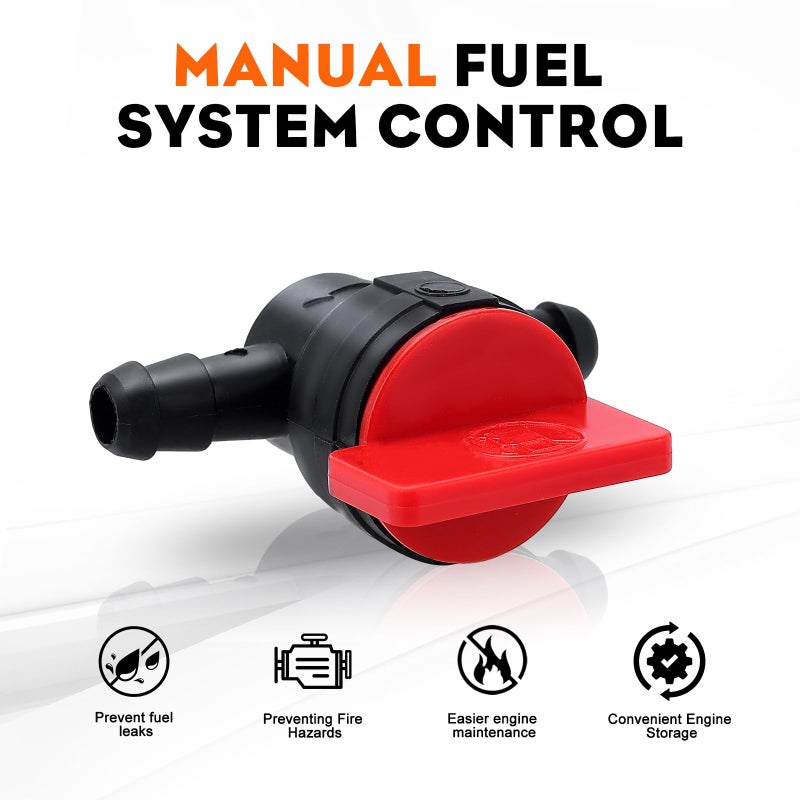HIPA 494768 698183 Fuel Shut Off Valve 1/4" In Line Fuel Gas Shut Cut Off Valve for Lawn Mower Fuel Shutoff Replace AM36141 AM107340 3Pack - Image 3